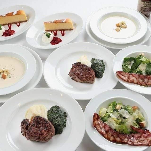 京都/ベンジャミンステーキハウス 京都店/2名様ディナープラン≪フィレミニョンステーキコース≫