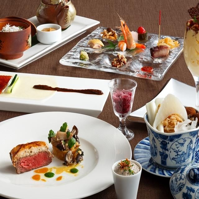 東京/THE DINING シノワ唐紅花＆鉄板フレンチ蒔絵 浅草ビューホテル/ペアディナープラン